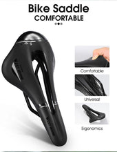 Load image into Gallery viewer, Ultra Light Comfortable Bicycle Saddle Mountain Road Bike Seat Soft Leather Hollow Breathable Cushion Seat Ergonomics Design Breathable Suspension Gel Bike Saddle Cushion For Mountain Bike Road Bike
