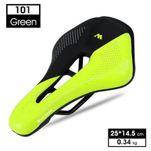 Load image into Gallery viewer, Ultra Light Comfortable Bicycle Saddle Mountain Road Bike Seat Soft Leather Hollow Breathable Cushion Seat Ergonomics Design Breathable Suspension Gel Bike Saddle Cushion For Mountain Bike Road Bike
