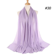 Load image into Gallery viewer, Winter Fashion Long Solid Color Soft Muslim Bubble Chiffon Hijab Scarf Shawls Hijab Elegant Scarf Wrap Lightweight Islamic Head Wear Escharpe Shawls Headband Wraps Lightweight Head Scarves Ladies Hijabs For  Women
