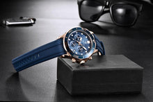 Load image into Gallery viewer, Black Multifunctional Sport Men Watches Luxury Quartz Watches Fashion Chronograph Stylish Elegant Comfortable Watch For Men
