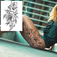 Load image into Gallery viewer, Realistic Tattoos Temporary Womens Flower Sticker Tattoos Waterproof Women Body Art Fake Legs Tattoo Stickers

