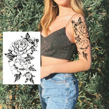 Load image into Gallery viewer, Realistic Tattoos Temporary Womens Flower Sticker Tattoos Waterproof Women Body Art Fake Legs Tattoo Stickers
