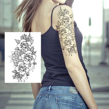 Load image into Gallery viewer, Realistic Tattoos Temporary Womens Flower Sticker Tattoos Waterproof Women Body Art Fake Legs Tattoo Stickers
