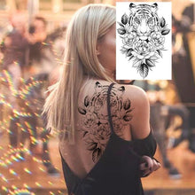 Load image into Gallery viewer, Realistic Tattoos Temporary Womens Flower Sticker Tattoos Waterproof Women Body Art Fake Legs Tattoo Stickers
