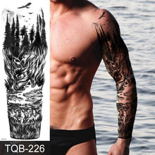 Load image into Gallery viewer, Large Black Temporary Tattoo Waterproof Luxury Big Tattoo For Body Arm Legs Modern Design
