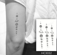 Load image into Gallery viewer, Elegant Small Waterproof Temporary Tattoo Sticker Makeup Flame Finger Black Square Rose Flower High Quality Design For Womens

