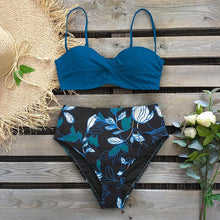 Load image into Gallery viewer, Bikini Female Swimsuit Women Swimwear Push Up Bikinis Set High Waist Swimming Suits Two Piece Set Women Swimsuit Solid Printed Bikini Push-Up Pad Swimwear Set Beachwear Ruffled Bathing Suit
