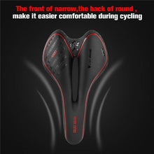 Load image into Gallery viewer, Bike Saddle Mountain Road Bike Seat PU Leather Gel Filled Cycling Cushion Comfortable Shockproof Bicycle Saddle Seat Cushion For Men Comfort Bike Saddle Anti-Slip Bicycle Saddle Waterproof Bicycle Seat For Mountain Bike Seat
