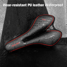 Load image into Gallery viewer, Bike Saddle Mountain Road Bike Seat PU Leather Gel Filled Cycling Cushion Comfortable Shockproof Bicycle Saddle Seat Cushion For Men Comfort Bike Saddle Anti-Slip Bicycle Saddle Waterproof Bicycle Seat For Mountain Bike Seat
