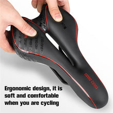 Load image into Gallery viewer, Bike Saddle Mountain Road Bike Seat PU Leather Gel Filled Cycling Cushion Comfortable Shockproof Bicycle Saddle Seat Cushion For Men Comfort Bike Saddle Anti-Slip Bicycle Saddle Waterproof Bicycle Seat For Mountain Bike Seat
