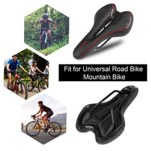 Load image into Gallery viewer, Bike Saddle Mountain Road Bike Seat PU Leather Gel Filled Cycling Cushion Comfortable Shockproof Bicycle Saddle Seat Cushion For Men Comfort Bike Saddle Anti-Slip Bicycle Saddle Waterproof Bicycle Seat For Mountain Bike Seat
