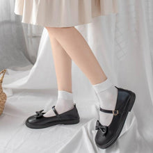 Load image into Gallery viewer, Cute Black White Velvet Warm Long Socks Solid Color Knee High Female Socks Fashion Nylon Stockings For Women
