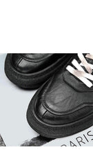 Load image into Gallery viewer, Mens Handmade Sneakers Leather Breathable Dress Shoes Luxury Shoes Casual Shoes Flat Footwear Classic Black White Men Fashion Walking Leather Mens Sneakers
