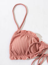 Load image into Gallery viewer, 3PCS Ladies Split Swimwear Sets Women Swimsuit Women's Bikini Swimsuits Bikini Set With Wrap Skirt Underwire Swimwear Bathing Suit Chiffon Cover Up Bikini Ruffles Lace-up  Mesh Cover Ups Bikinis Set
