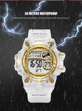 Load image into Gallery viewer, Digital Watches For Women School Girl Student  Transparent Color Water Resistent Silicone Strap Stopwatch Alarm Countdown Dual Time Ultra Super Wide-Angle Display Digital Wrist Watches For Men Women
