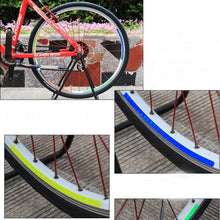 Load image into Gallery viewer, 8PCS Bicycle Bike Wheel Lights Bike Fluorescent Reflective Stickers Bike Light Spoke Wheel Tape Bicycle Accessories Bike Reflective Tape Night Safety Stickers For Bicycle Motorbike
