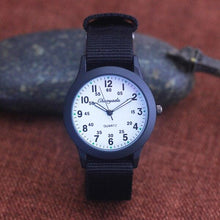Load image into Gallery viewer, Students Learning Time Quartz Watches Girls Water Resistant Gifts Clock Kids Canvas Fashion Wristwatches Dark Watches For Men Waterproof  Field Outdoor Sport Mens Wristwatch With Nylon Band
