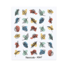 Load image into Gallery viewer, Cool Geometrics Pattern Water Decals Stickers Flower Leaves Slider For Nails Spring Summer Nail Art Decoration Tattoos Women Nail Art Stickers Water Transfer Decals Design Nail Art Supplies Manicure Acrylic Nail Foil Stencils Decorations
