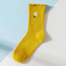 Load image into Gallery viewer, Little Flower Socks Girl's Socks Simple Solid Color Socks Women's Long Socks Kawaii Happy And Funny Breathable Socks For Women
