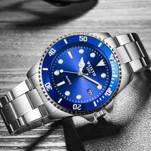 Load image into Gallery viewer, Luxury Round Business Men's Watches Fashion Waterproof Elegant Shine Stainless Steel Design Analog Luminous Men Wrist Watch
