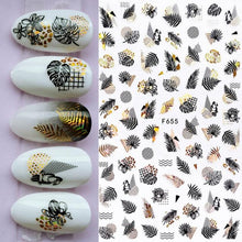 Load image into Gallery viewer, Summer Tropical Beach Coconut Tree Slippers 3D Nail Sticker Leaves Shell Transfer Decals Slider Decoration Manicures  Tip Water Transfer Nail Decals Sticker For Pretty Girl Self-Adhesive Nail Decals Designer Nail Stickers for Acrylic
