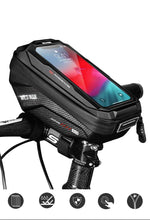Load image into Gallery viewer, Bike Bag Frame Front Top Tube Waterproof Hard Shell Cycling Bag Touch Screen Phone Case Bicycle Accessories Bike Phone Mount Bag Cycling Waterproof Front Frame Top Tube Handlebar Bag With Touch Screen Holder Case

