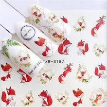 Load image into Gallery viewer, Nail Art Water Transfer Stickers Anime Mouse Animal Kid slider adhesive Watermark Decals Women Beauty Wedding Nails  Decal Self-Adhesive 3D Wave Design Decoration for Women Girls Art Stickers Decal Decoration Metallic Curve Strip Line Nail
