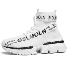 Load image into Gallery viewer, Fashion Flying Woven Sock Mens High Top Sneakers Men Non-slip Shoes Casual Shoes Running Modern Shoes Non Slip Athletic Tennis Walking Type Sneakers Hip Hop Style
