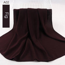 Load image into Gallery viewer, Fashion Soft Long Plain High Quality Premium Heavy Lightweight Elegant Chiffon Hijab Scarf  Scarves Hijabs Lightweight Islamic Head Wear Escharpe Shawls Long Shawls For Women
