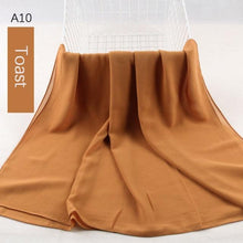 Load image into Gallery viewer, Fashion Soft Long Plain High Quality Premium Heavy Lightweight Elegant Chiffon Hijab Scarf  Scarves Hijabs Lightweight Islamic Head Wear Escharpe Shawls Long Shawls For Women
