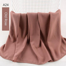 Load image into Gallery viewer, Fashion Soft Long Plain High Quality Premium Heavy Lightweight Elegant Chiffon Hijab Scarf  Scarves Hijabs Lightweight Islamic Head Wear Escharpe Shawls Long Shawls For Women
