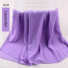 Load image into Gallery viewer, Fashion Soft Long Plain High Quality Premium Heavy Lightweight Elegant Chiffon Hijab Scarf  Scarves Hijabs Lightweight Islamic Head Wear Escharpe Shawls Long Shawls For Women
