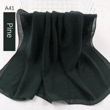 Load image into Gallery viewer, Fashion Soft Long Plain High Quality Premium Heavy Lightweight Elegant Chiffon Hijab Scarf  Scarves Hijabs Lightweight Islamic Head Wear Escharpe Shawls Long Shawls For Women
