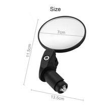 Load image into Gallery viewer, Adjustable 360 Rotation Bike Rearview Mirror Safety Cycling Wide Angle Rear View Bicycle Handlebar Mirrors For 18-22MM Grips Bike Mirror Bicycle Handlebar Rearview Mirrors HD Safety Rear View Mirror Convex Mirror With 360˚Adjustable
