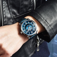 Load image into Gallery viewer, Sports Luxury Watches For Men Quartz Blue Watch Fashion Leather Strap Casual Mens Wrist Watch
