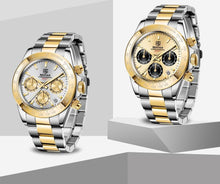 Load image into Gallery viewer, Stainless Steel Sports Men Watch Waterproof Business Chronograph Men Quartz Elegant Design Wristwatches
