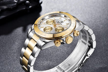 Load image into Gallery viewer, Stainless Steel Sports Men Watch Waterproof Business Chronograph Men Quartz Elegant Design Wristwatches
