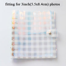 Load image into Gallery viewer, 100/200 Pockets Photo Album 3/5 inches Mini Picture Case Name Card Storage Collect Book Photocard Shiny Clear 6-Ring Binder Cover Refillable Notebook Photo Album
