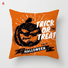 Load image into Gallery viewer, Halloween Cushion Cover Soft Linen Pillow Case Sofa Decoration Pumpkin Printed Pillow Case Orange And Black Pillow Cover For Living Room Car Pillowcase Home Supplies
