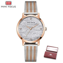 Load image into Gallery viewer, New Women Fashion Watches Luxury Quartz Waterproof Wrist Watch Gold Stainless Steel Mesh Elegant Design For Women
