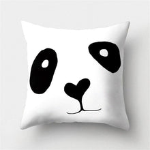 Load image into Gallery viewer, Black White Geometric Cushion Cover Pillowcase Sofa Cushions Decorative Pillow Covers Stripe Pattern Throw Pillow Case Daily Decorations Sofa Throw Pillow Case Cushion Covers Pillowcase Polyester Home Decor Pillow Cases 45x45CM

