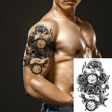 Load image into Gallery viewer, 57 Sheets Temporary Tattoo Stickers Set Waterproof Temporary Tattoo Waist Arm Modern Stylish Big Black Tattoos For Womens Mens
