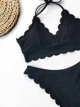 Load image into Gallery viewer, Summer Blue Bikini Women Swimwear Female Swimsuit  Women’s Floral Print Lace-up Strapless Padded Comfortable Swimwear Bathing Suit Two-pieces Bikini Set Knotted Bathing Swim Suit

