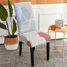 Load image into Gallery viewer, Printed Polyester Fabric Chair Cover Washable Chair Covers Seat Slipcovers Stretch Dining Seat Case For Home Stretch Removable Washable Dining Room Chair Protector Slipcovers/Home Decor Dining Room Seat Cover Multiple Styles
