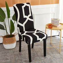 Load image into Gallery viewer, Printed Polyester Fabric Chair Cover Washable Chair Covers Seat Slipcovers Stretch Dining Seat Case For Home Stretch Removable Washable Dining Room Chair Protector Slipcovers/Home Decor Dining Room Seat Cover Multiple Styles

