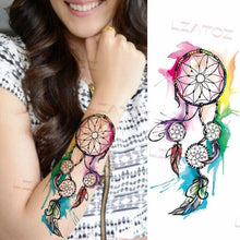 Load image into Gallery viewer, Realistic Sketches Black Flowers Temporary Waterproof Flower Tattoos Modern Body Arm Drawing For Womens
