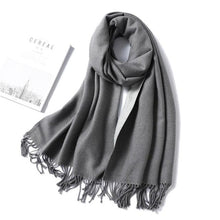 Load image into Gallery viewer, New Fashion Winter Soft Thick Warm Colorful Cashmere Scarf Elegant Escharpe Shawls Scarf Shawls Wraps Lightweight Lady Solid Scarves Fashion Tassels Blanket For Women
