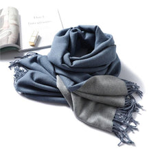 Load image into Gallery viewer, New Fashion Winter Soft Thick Warm Colorful Cashmere Scarf Elegant Escharpe Shawls Scarf Shawls Wraps Lightweight Lady Solid Scarves Fashion Tassels Blanket For Women

