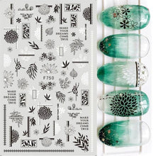 Load image into Gallery viewer, Maple Leaves 3D Nail Stickers Fall Leaf Flowers Line Sliders For Nails Self Adhesive Stickers Autumn Manicuring Decals Transfer Nail Decals Sticker For Pretty Girl Self-Adhesive Nail Decals Designer Nail Stickers for Acrylic
