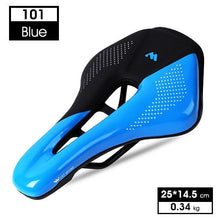 Load image into Gallery viewer, Leather Bike Saddle Road Bike Front Seat Cycling Saddles For Mens Breathable Hollow Cushion Bicycle Saddle Comfort Bike Saddle Ergonomic Waterproof Bicycle Seat For Road Bike Mountain Bike Seats
